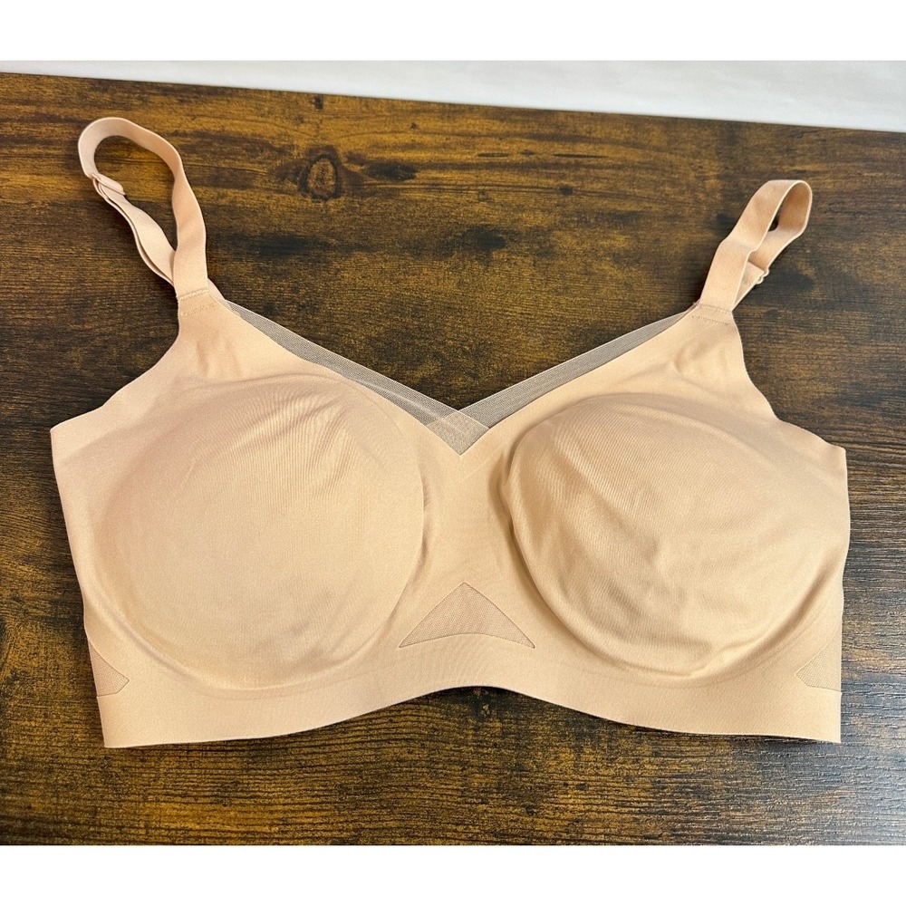 Honeylove Crossover Bra Sand Beige Wireless Seamless Support Size 1X LWBR0302 - Picture 2 of 10